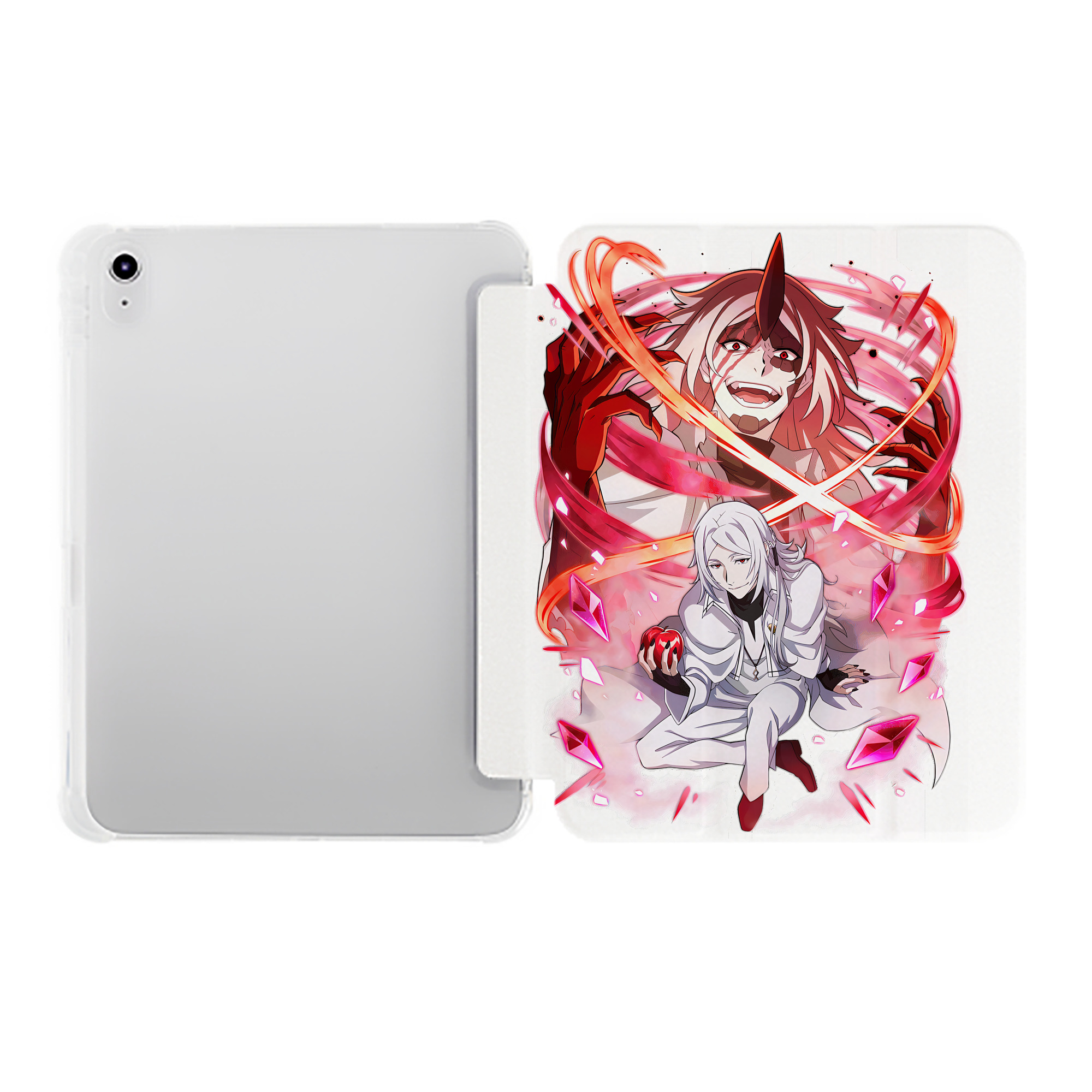 （画像用） 文豪ストレイドッグス Bungo Stray Dogs IPad ケース ペン収納付き 三つ折りスタンド PUレザー×シリコン 対応機種9.5/10.5/10.9インチ